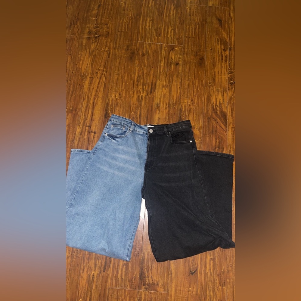 Split dyed denim